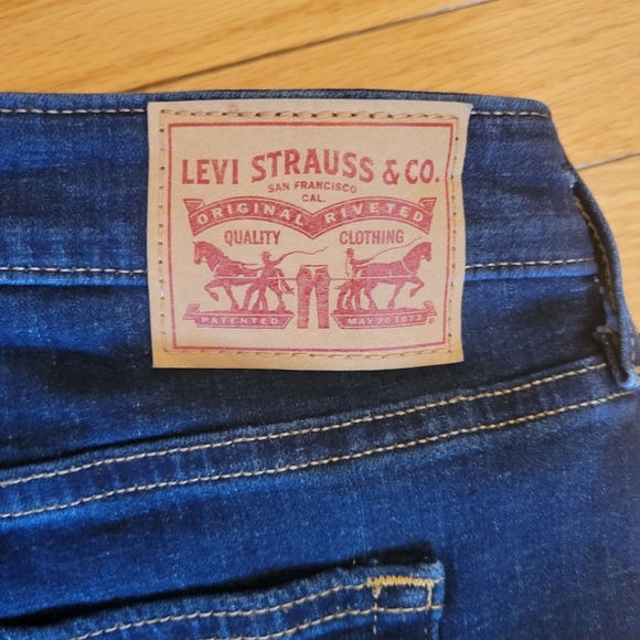 Levi's Blue Boyfriend Straight Leg Denim Jeans  Size 16W - Picture 5 of 6